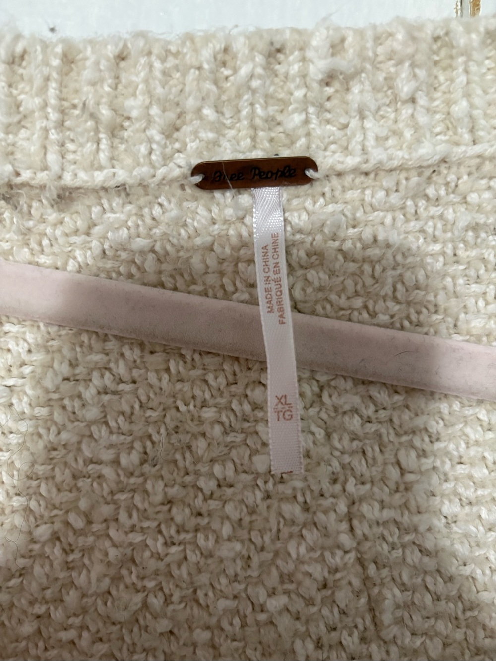 Free People Cream Scoop-Neck Knit Sweater - Picture 3 of 3